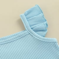 Hirigin dojenčad Girl Ridbed Clate Set Cure Color Bodysuit + Hotcres