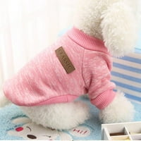 Kućni ljubimac Klasični pletivni džemper runo kaput od meka zadebljanje toplog pasa majica zimskog kućnog