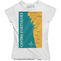 Camino Portugues Prekrasna cool mapa Ženska turistička majica Travel