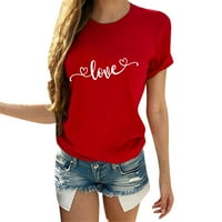 -Irte odgovarajuće majice za parove Žene Žene day zaljubljenih kratkih rukava Love Print T Majica Vrhovi