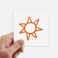 Ručno slikanje narančastog sunca vremenske naljepnice Square vodootporne naljepnice za pozadinu