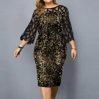 Ženska haljina od karoserije Bodycon mrežice Velike haljine labave zabave Blitter čipka haljina Ležerne