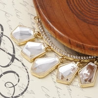 Elegantni kristalni privjesak za ovratnik za kristal zlatni ton viseći ogrlica