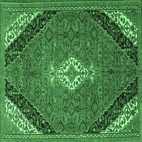 Ahgly Company Indoreni pravokutnik Medaljon Smaragd zelene tradicionalne prostirke, 5 '8'