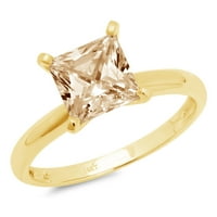 0,5ct princeza rez žuta moissine 14k žuta zlatna godišnjica za angažovanje prstena veličine 3,75