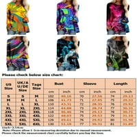 Zodanni Ženska majica 3D Digital Print Majica Casual Tops Labavi tee Dailywer Tunic Bluza Colorful 3xl