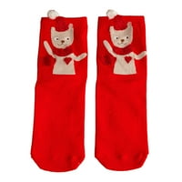 Dianhelloya Par božićne čarape srednje cijev visoka elastičnost zgušnjava ugodne prozračne ukrasne poklone