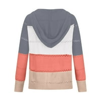 Fitoronska jesenska jakna za žene Ležerne dukseve pletene džemper vrhovi labavi fit trendi prugasti