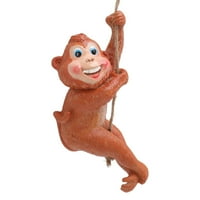 Ornament za statua za ljuljanje Monkey, sintetička smola ljuljačka za životinje ručno oslikano za dom