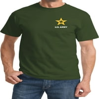Vojska zvezda logotipa Bijela košulja prsa, 2xl ugljen