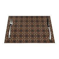 Ponovljivi geometrijski uzorak Placemats, PVC stolne prostirke otporne na toplotu, 18 x12