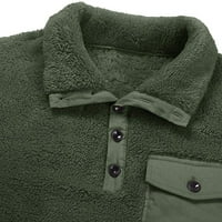 Muški duksevi i duksevi Zimske puloverske jakne s dugmetom navratnik topli džemper kaput