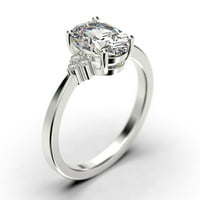 Zasljepljujući minimalistički 1. karat ovalni rez dijamantni prsten za angažman, klasični vjenčani prsten