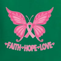 Divlji bobby, leptir ružičasta vrpca vjera nada ljubav, svijest o raku dojke, muškarci grafički tee,