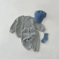 Durtebeua Baby Boys dugih rukava odjeća za odjeću s dugim rukavima prugaste bodysuit romper čvrste hlače