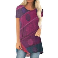 Gathrrgyp ženski vrhovi i bluze, ljetni klirens, ženska modna tiskana košulja s kratkim rukavima, bluza