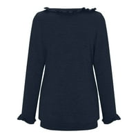 Adviacd prevelizirani džemper ženski puff kratkih rukava vrhovi vrhovi za vrat Crochet pletene košulje