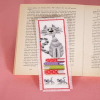 Vervaco Cross Bookmark Cat na pile knjige PN-0143914