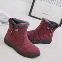 Kaubojske čizme za žene snježni zimski gležanj kratki, tj. Vodootporna obuća tople cipele kolica