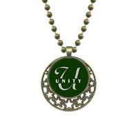 Izražavanje slova Jedinstvo Art Deco modni privjesak zvijezda ogrlica za kraljev motorni lančani nakit