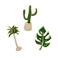 Kaktus kokosov drveni list brošpijskog pinova pršnjeg vjenčanog nakita šal pribor