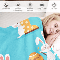 DiCasser COROBELY Usched Bunny cvijet bacajte pokrivač sa jastukom toplim udobnim plišanim pokrivačima