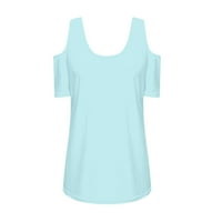 Ženska Trendy Solid Oct Majica kratki rukav Ležerne prilike za majice Bluze Dame Izlasci plus veličina