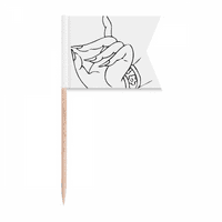 Ručni linijski crtež uzorak zastava za zube zastava označavanje oznake za zabavu