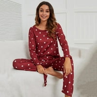 Newway Jesen Pijamas Set Women za spavanje Žene Pajamas Dugi rukavi s dugim rukavima s dugim pantalonama