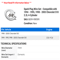 Svjećni uređaj za žice - kompatibilan sa - 1995, - Chevy S 2.2L 4-cilindrični 2002