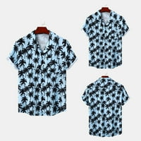Muški prednji džep Havajski košulje Casual Color Block Majice Tropicno print Dugme s kratkim rukavima