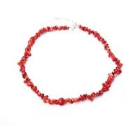 Ogrlice za žene, ručno rađeni mešani prirodni draguljski čip perle Stretchy ogrlice zacjeljivanje reiki