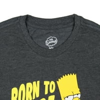 Simpsonovi dječački bart rođen za vožnju grafičkim majicama skejtbordom, L
