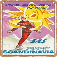 Metalni znak - Snowuflull Sun FunlFurll Norveška SAS Ugodno Scandinavia Vintage AD - Vintage Rusty Look