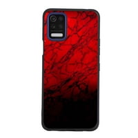 Crveni kameni mramorni telefon za LG k za žene muškarci Pokloni, mekani silikonski stil otporan na udarce