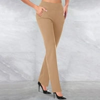 Levmjia pantalone za žene Trendy Ležerni temperament Solid Color Pleted Micro Povucite tanke pastore