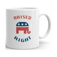 Podignuta prava konzervativna politička satira 11oz Bijela keramička staklena kava čaj čaja