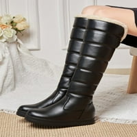 Daeful Womens Boots FAU krzno vodootporno čizme koljena visoke zimske cipele otporne na klizanje Ležerne