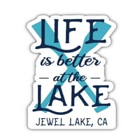 Jewel Lake California Suvenir Frižider Magnet dizajn veslo 4-pakovanje