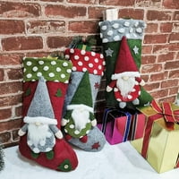 Kuluzego Božićne čarape poklon torba Božićni ukrasi Dječji bomboni Božićni čarapi Rolbacks