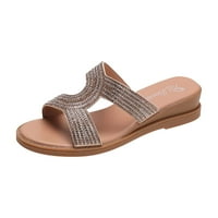 Knevjerentne odrasle žene sandale guste potpetice za žene sandale proljeće i letnje ravni nagib sa sandalama