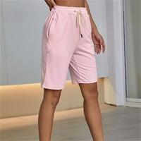 Meuva ravna čvrsta boja elastični struk povremeni kratke hlače Ljeto Ženski frenulul plus veličine hlače