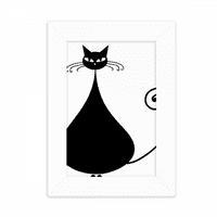 Black Cat Lover Halloween životinjski umjetnički obris Desktop Foto okvir za prikaz slike Dekoracija