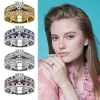 DENGMORE prsten sjajni prsten moissitni vjenčani prsten za svadbe vječne obećavaju elegantan prsten