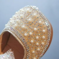 Baozhu djevojke casual cipele sjajni biserni kašika za kopče balerina luk princeze haljina za plesne