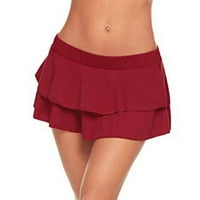 Mafytytpr Ženske suknje na čišćenju ženske modne klubove s niskim strukom seksi mini suknja