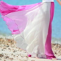 Skorts suknje za žene modne žene puni krug suknja tekuća boja koja odgovara šifronu boemska suknja