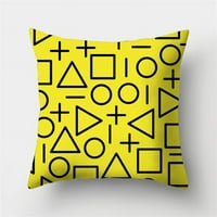 Poliesterski jastuk za jastuk žuti geometrijski ukrasni jastuk jastuk kauč kauč jastuk poklopac jastuka