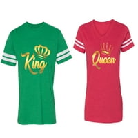 Kralj kraljevske zlatne utakmice par pamučni dresovi