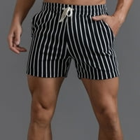 Muški kratke hlače Summer Solid Boja Veliki džepovi Striped hlače Pocket Džepne crtanje Labavi sportski